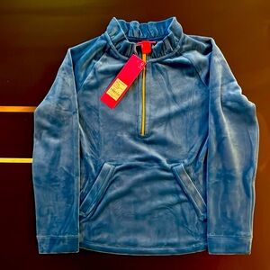 Lilly Pulitzer velour popover M indigo breeze Beautiful and super soft!